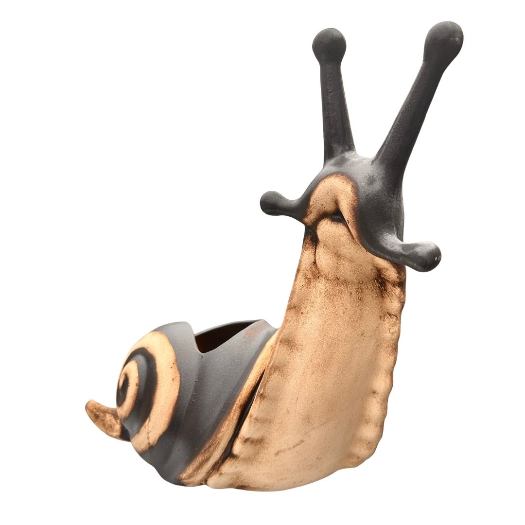 Šnek Oskar v letní zahradě